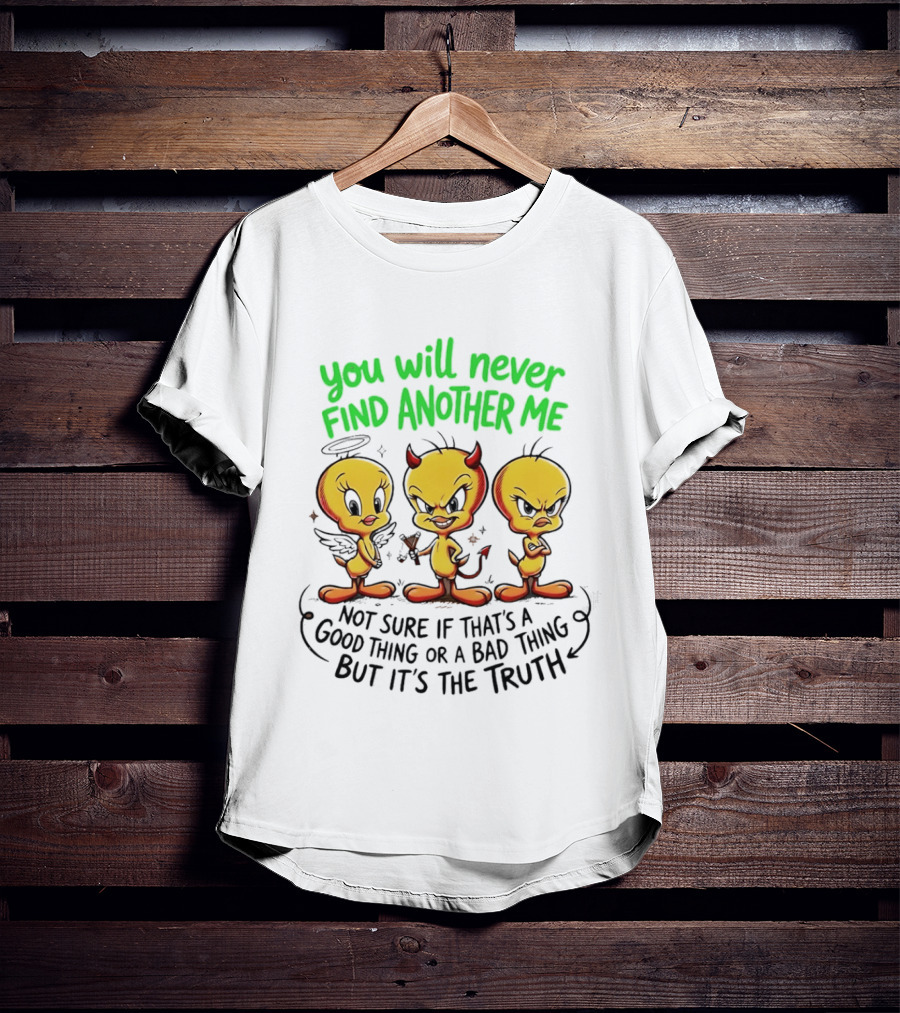 Tweety Bird You Will Never Find Another Me Good Or Bad Truth T-Shirt