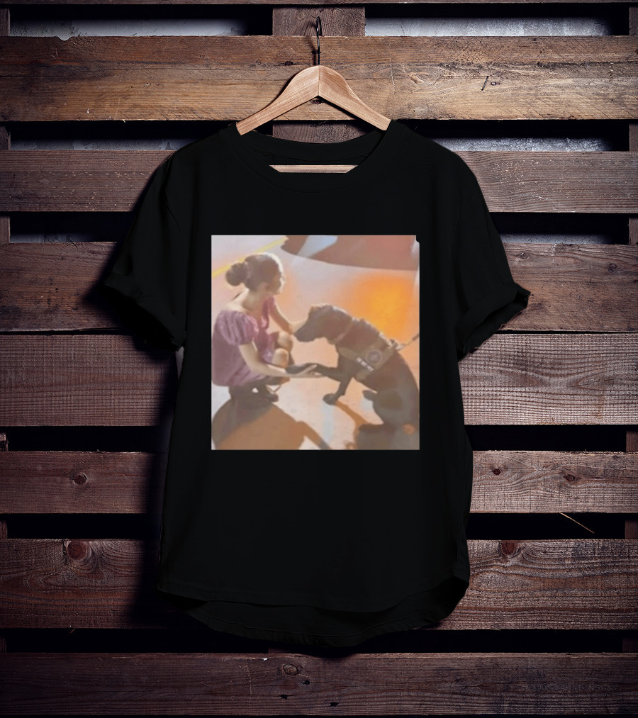 Ariana Grande Slipping Down With Dog T-Shirt