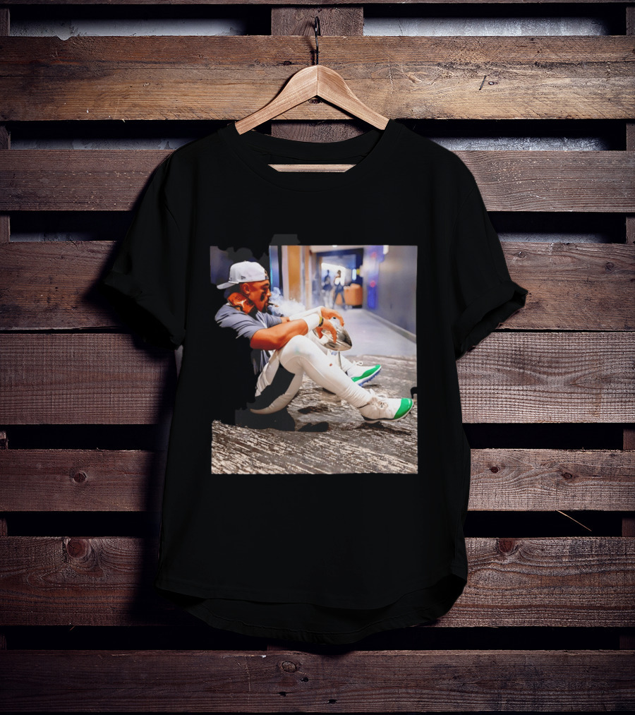 Jalen Hurts Philadelphia Eagles Smoking Trophy Cigar Celebratory Moment T-Shirt