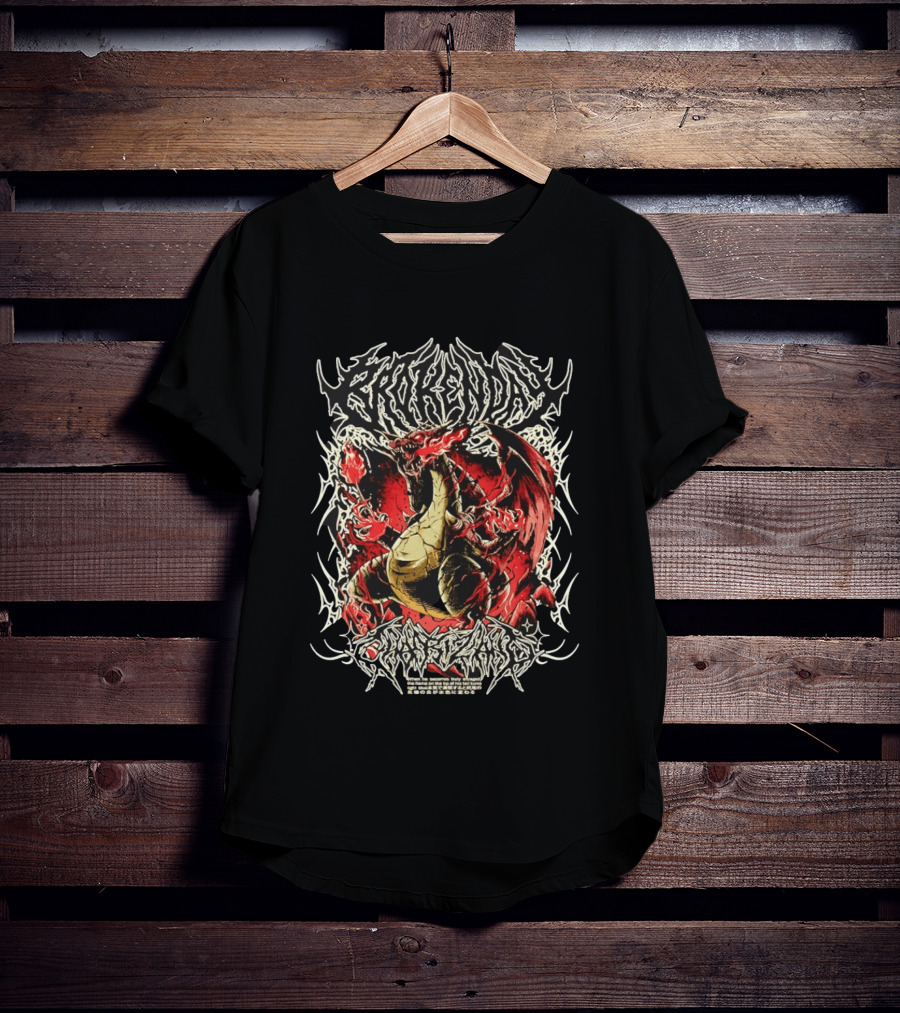 BrokenDay Charizard Black Flame Pokémon Bootleg T-Shirt