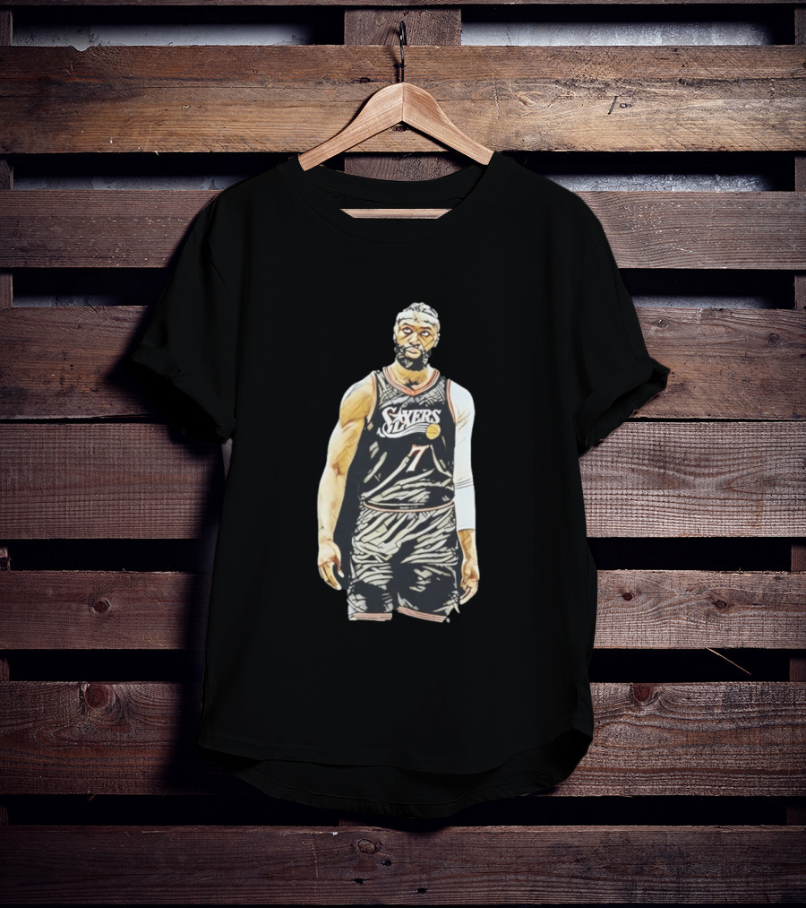 Jaylen Brown Sixers 7 Basketball Player Sketch T-Shirt