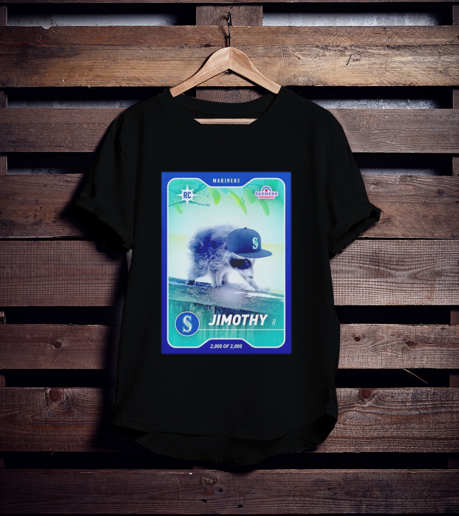 Seattle Mariners Jimothy Night Farmers Insurance Rookie Card 2000 Of 2000 T-Shirt