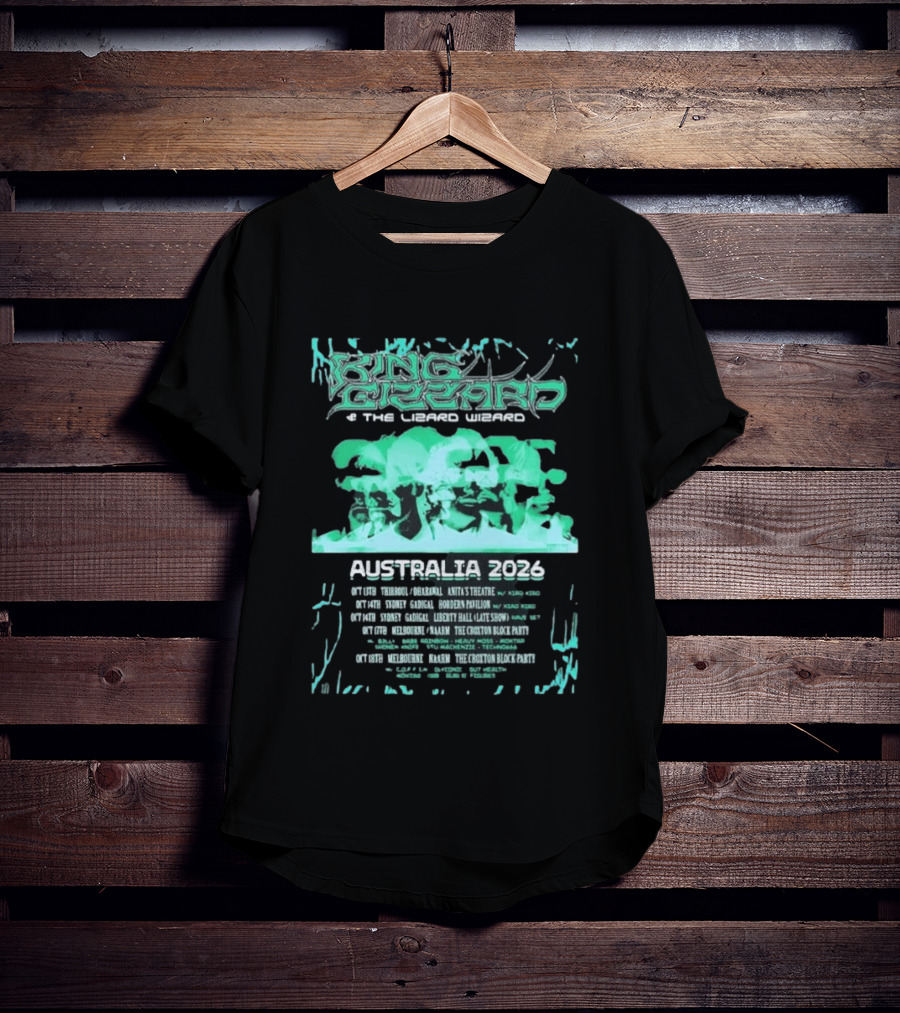 King Gizzard And The Lizard Wizard Australia 2026 Tour Chevalier Darwin Paddo Liberty Hall The Croxton Hotel T-Shirt