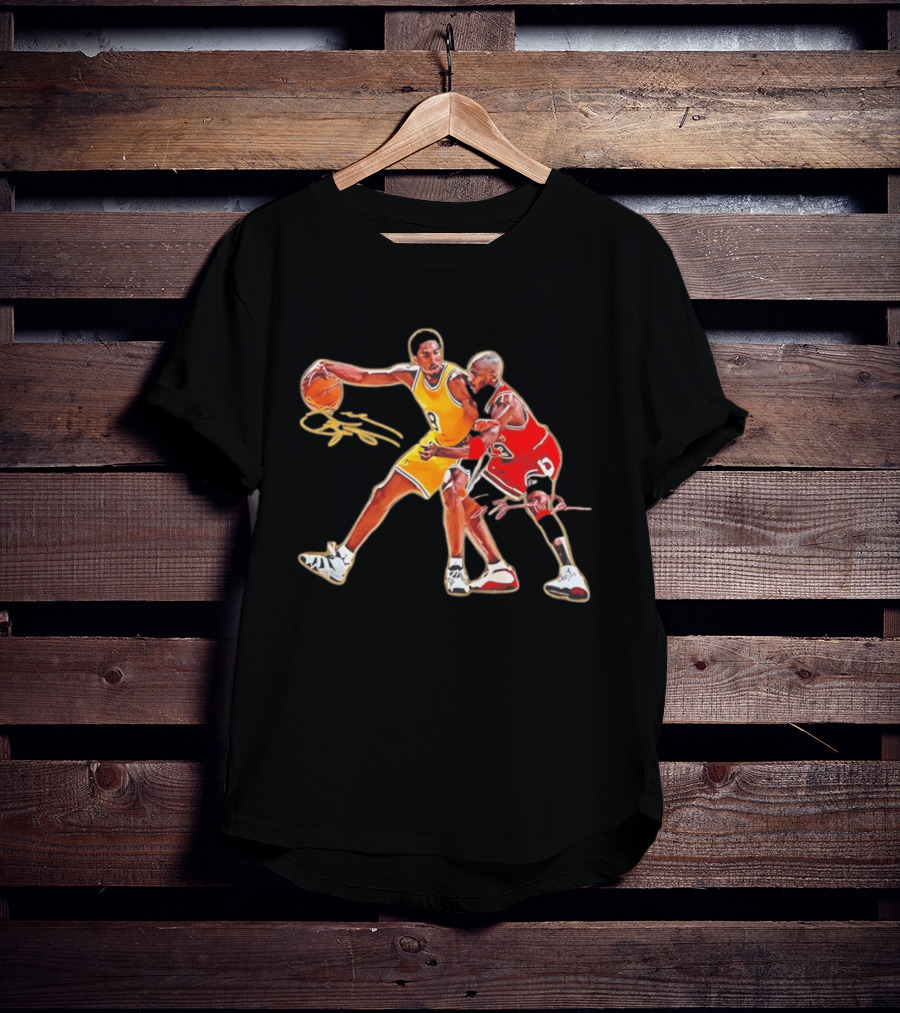 Kobe Bryant And Michael Jordan Iconic Basketball Showdown T-Shirt