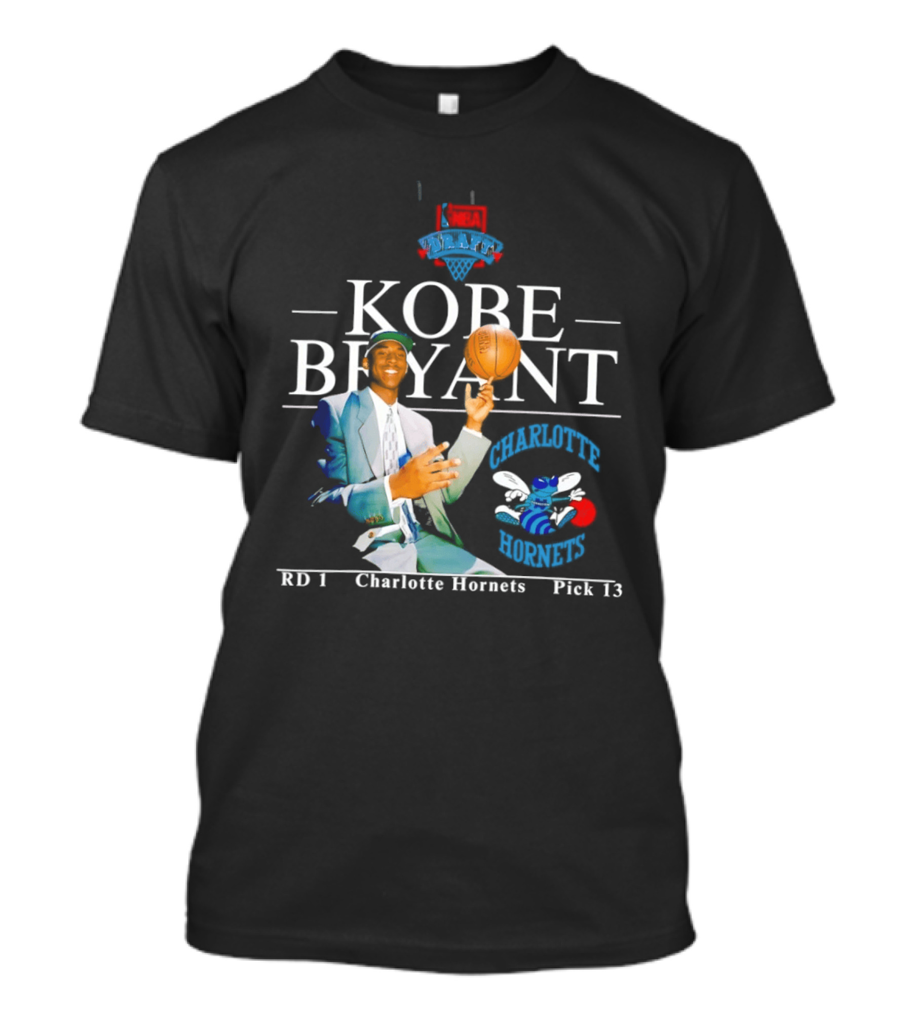 Kobe Bryant Charlotte Hornets RD 1 Pick 13 T-Shirt