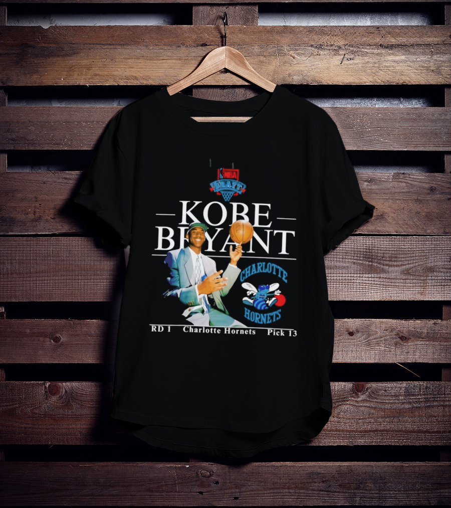 Kobe Bryant Charlotte Hornets RD 1 Pick 13 T-Shirt