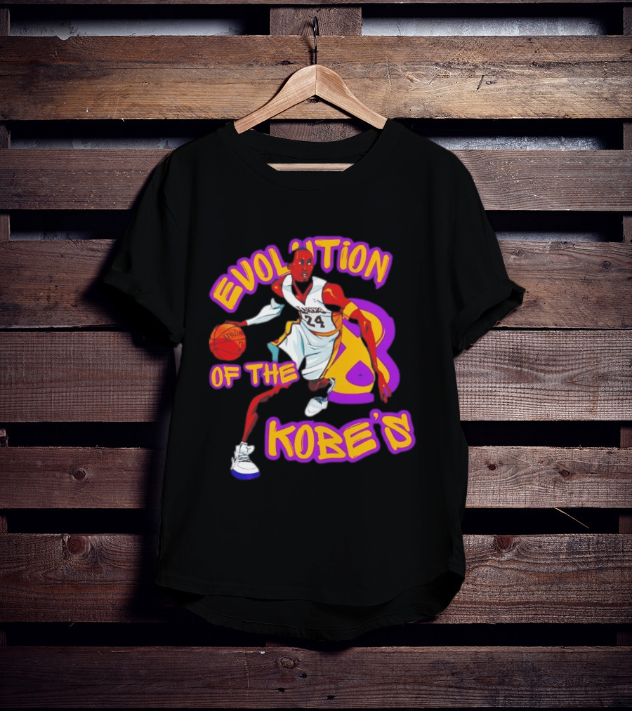 Evolution Of The Kobe's Lakers Basketball Number 24 T-Shirt