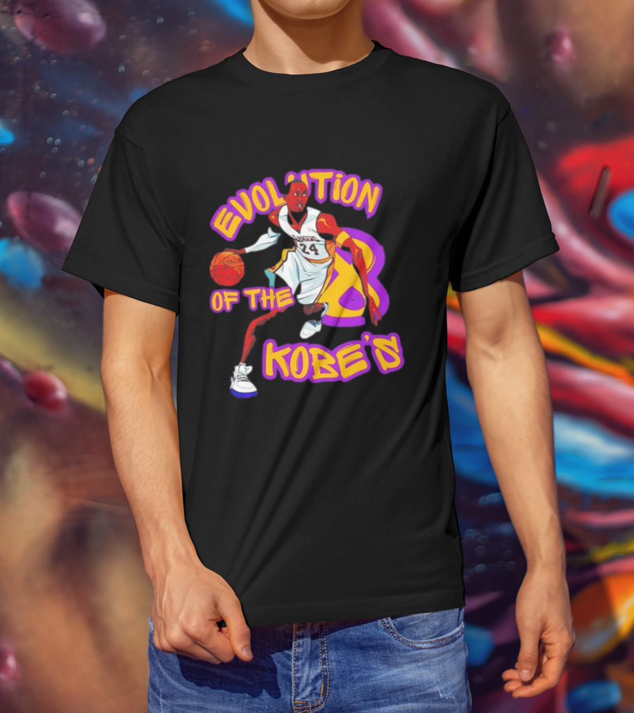 Evolution Of The Kobe's Lakers Basketball Number 24 T-Shirt