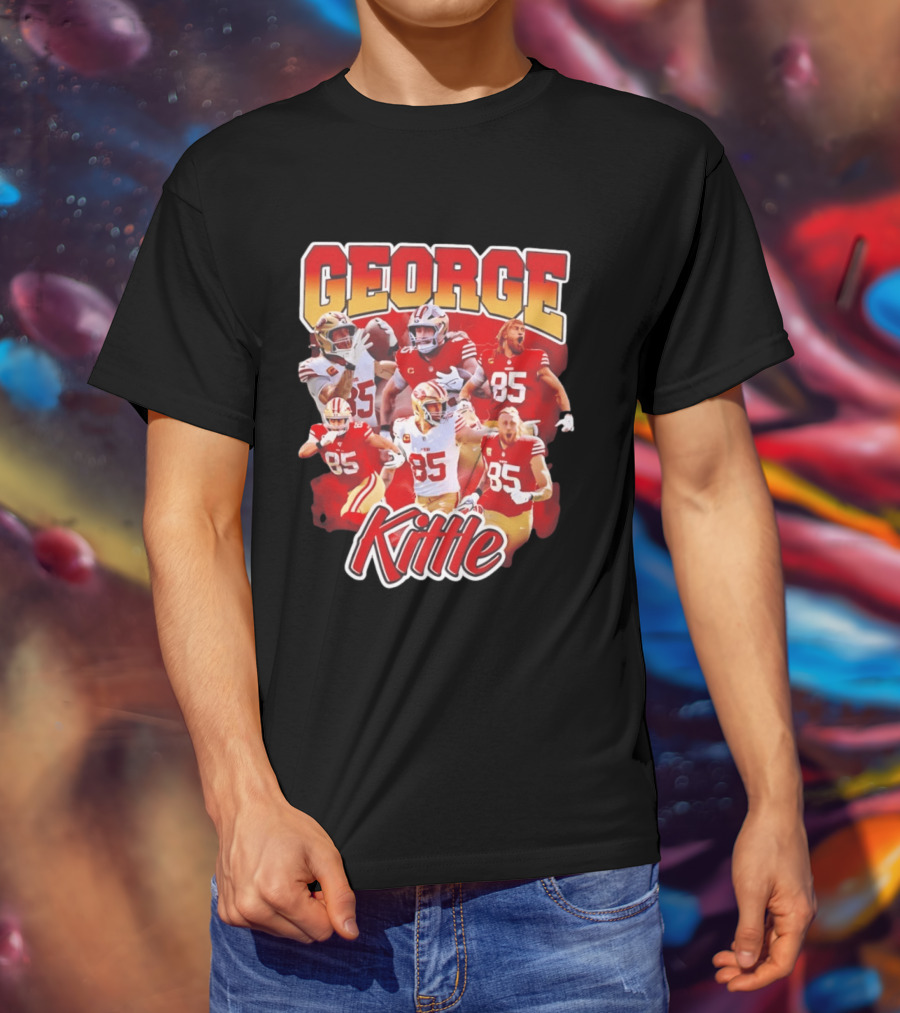 George Kittle 90s Bootleg Vintage Style Football Fan Collection T-Shirt