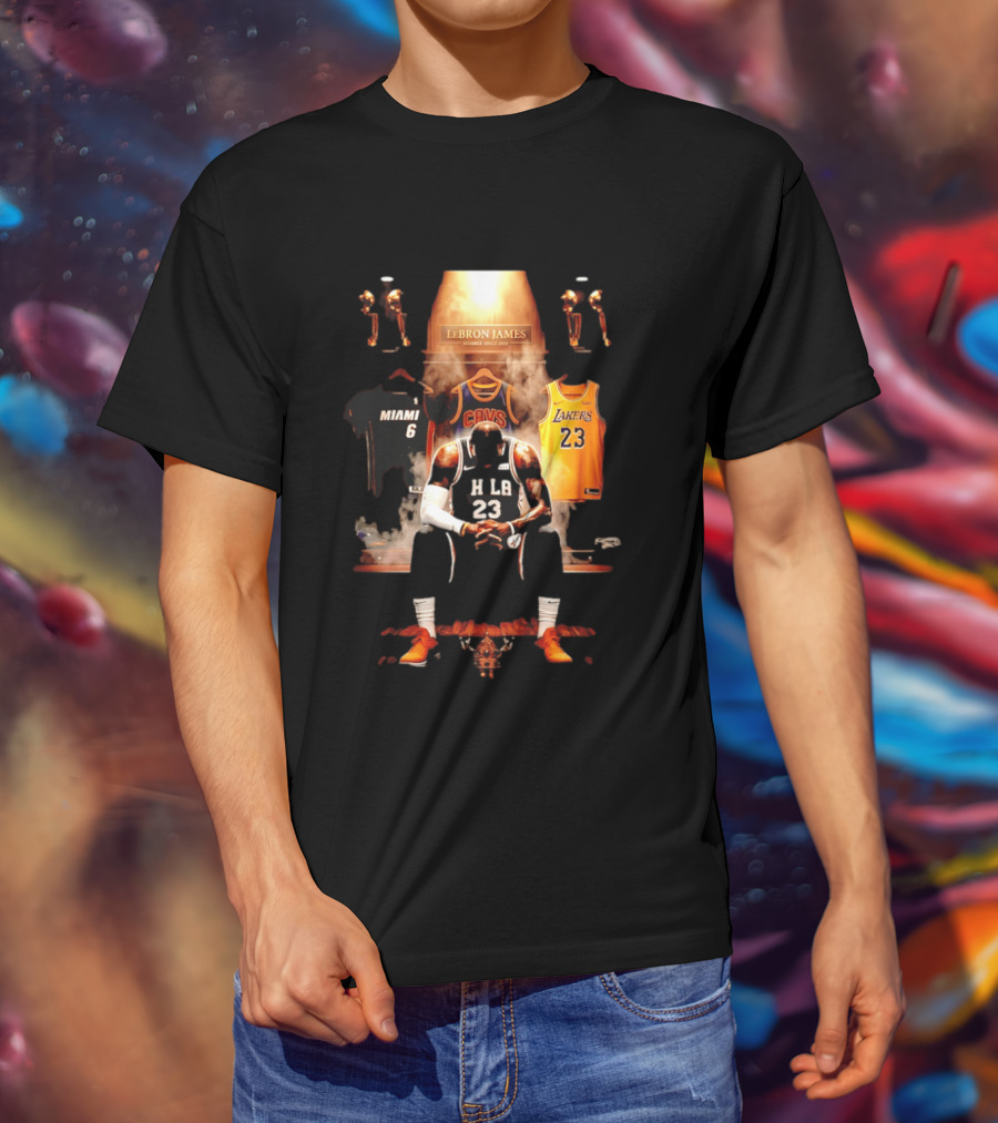 LeBron James Miami Cavaliers Lakers Number 23 MVP Champion Career Highlights T-Shirt