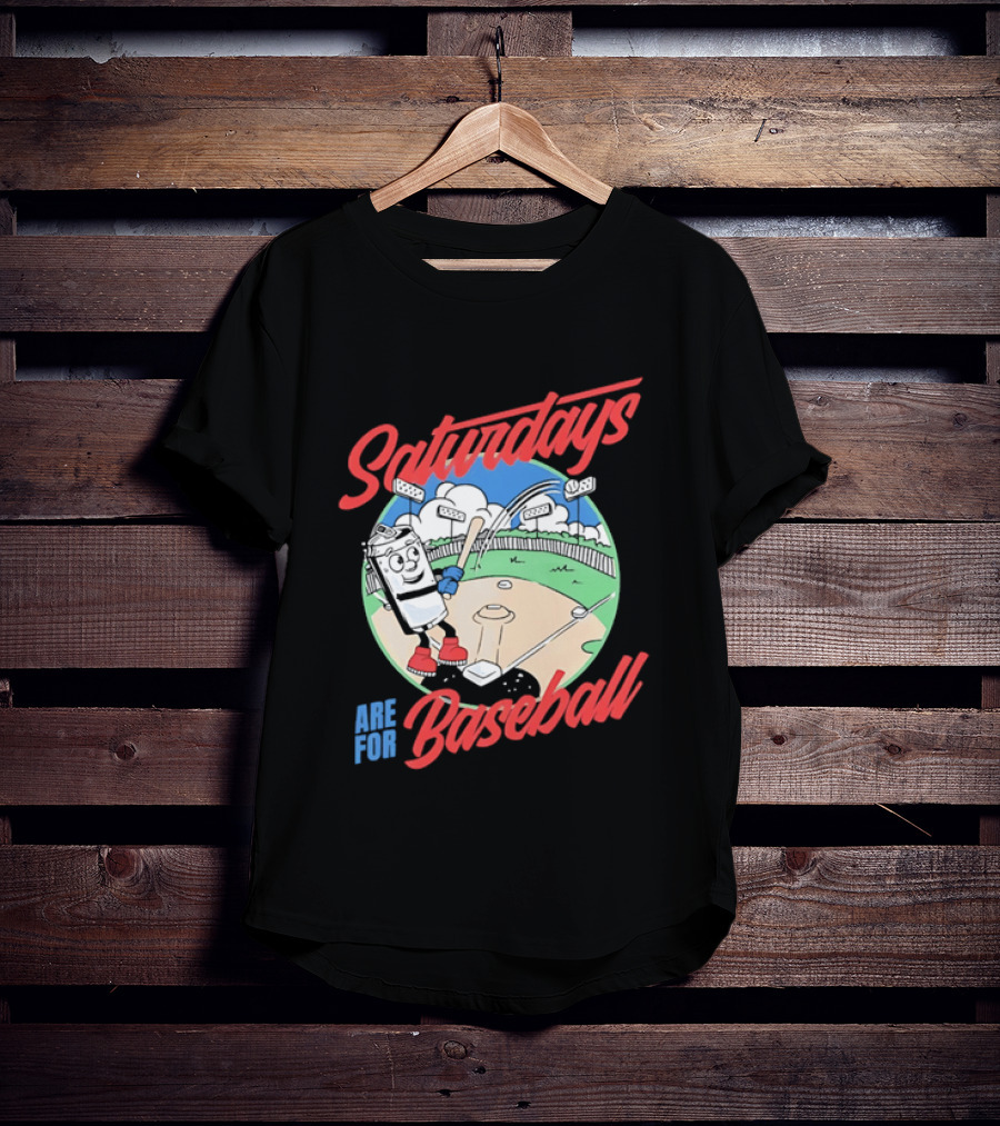 Saturdays Are For Baseball Beer Batter Classic Game Field Fun T-Shirt