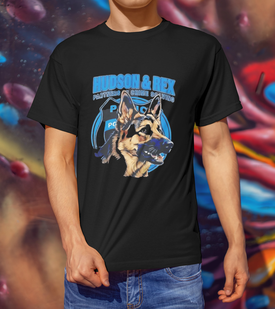 Hudson & Rex German Shepherd Partners In Crime Solving Police T-Shirt