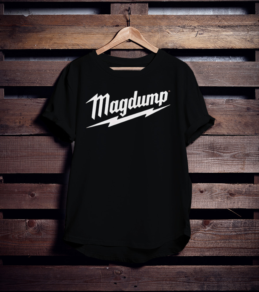 Magdump Shooting Firearms Tactical Gun Culture Lightning Bolt T-Shirt