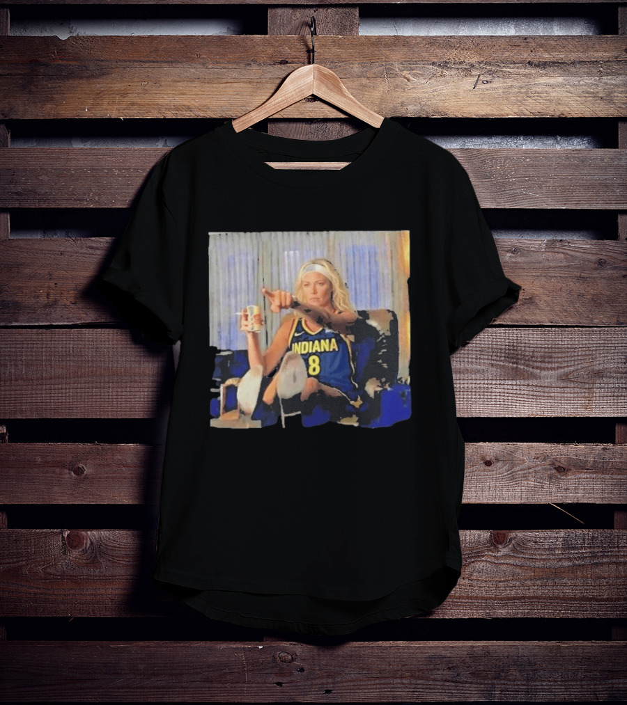 Sophie Cunningham Indiana Number 8 Rick Dalton Leonardo DiCaprio Pointing Scene T-Shirt
