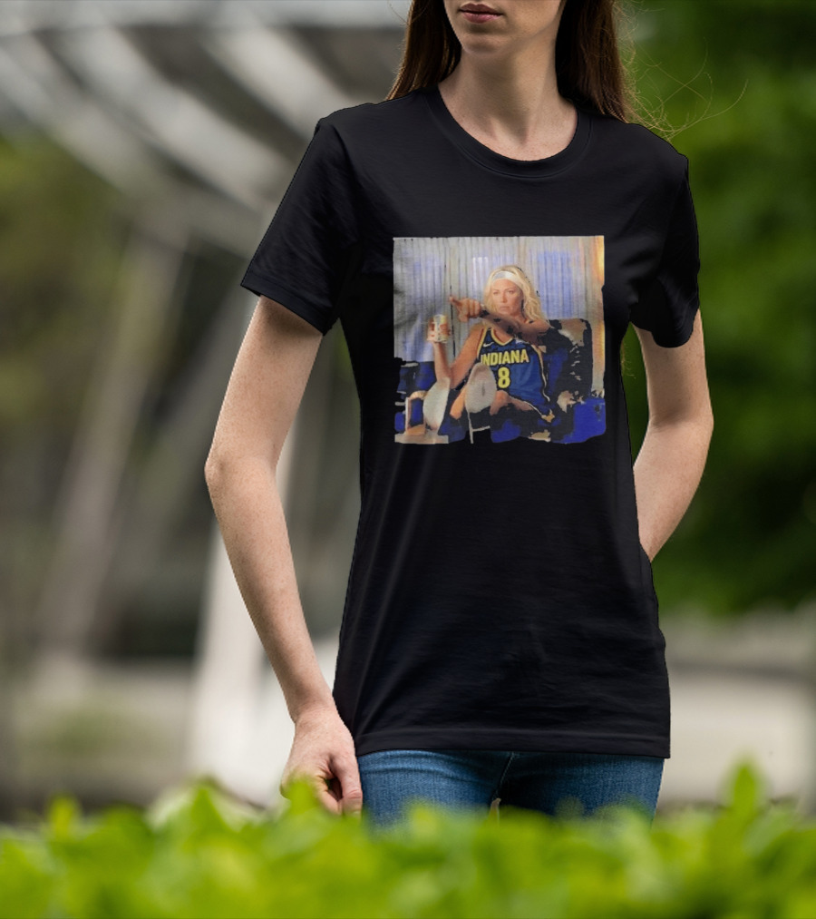 Sophie Cunningham Indiana Number 8 Rick Dalton Leonardo DiCaprio Pointing Scene T-Shirt