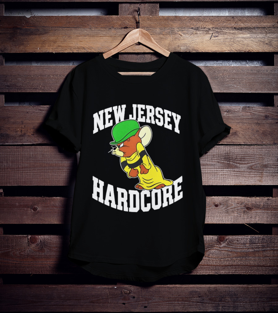 New Jersey Hardcore Jerry Mouse Green Cap T-Shirt