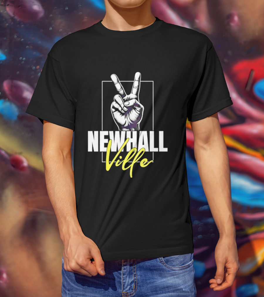 Newhall Ville Peace Gesture Hand T-Shirt