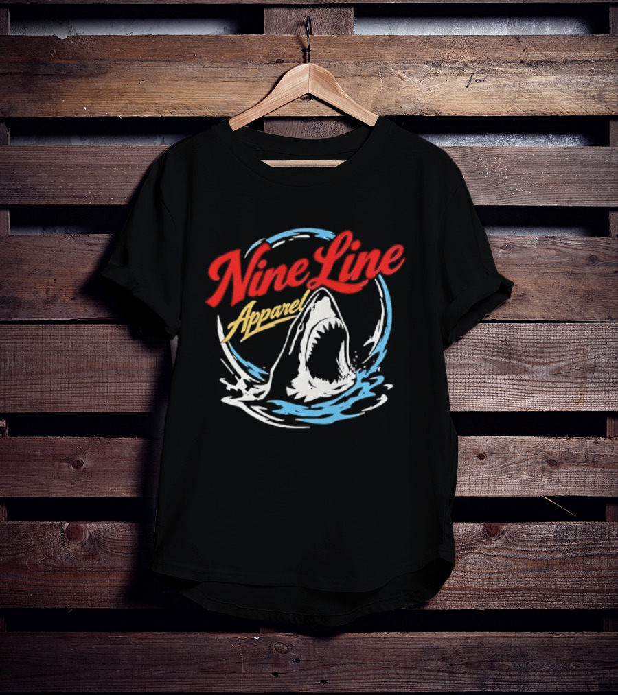 Nine Line Apparel Shark Rising Ocean T-Shirt