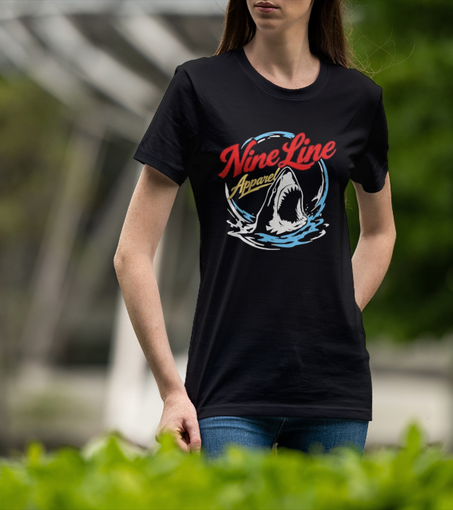Nine Line Apparel Shark Rising Ocean T-Shirt