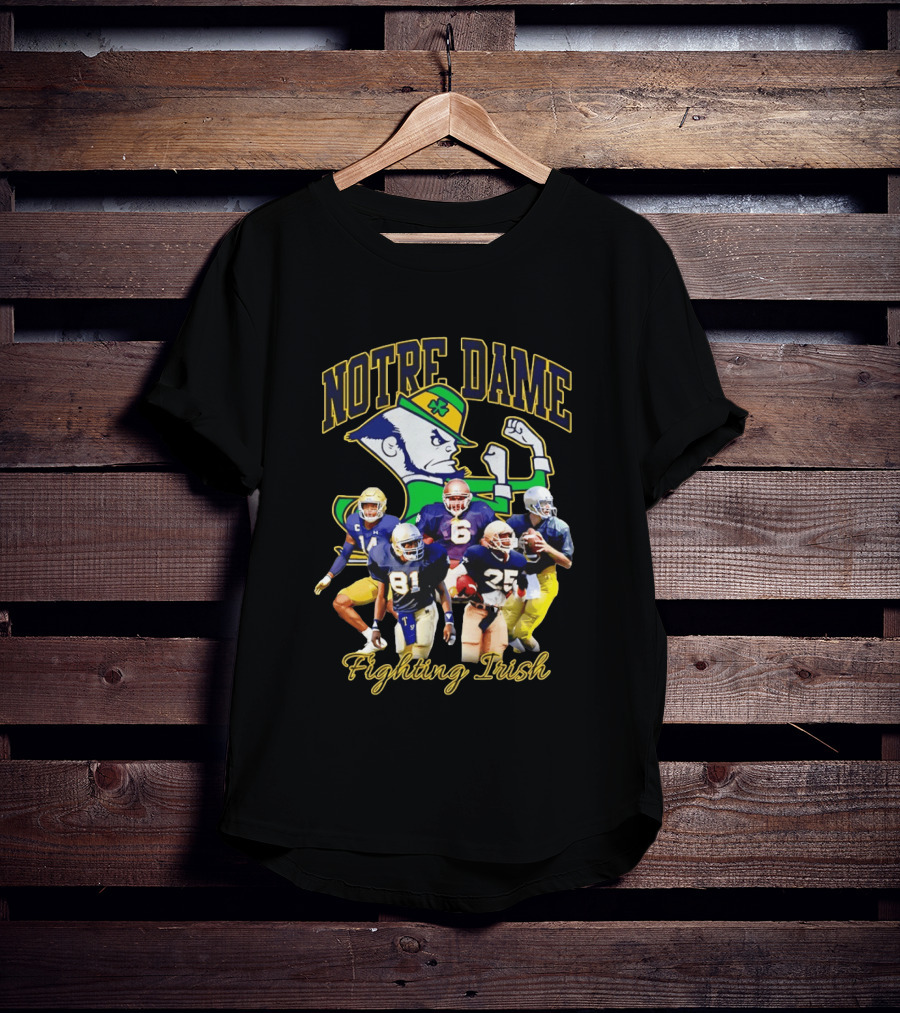 Notre Dame Fighting Irish Football Players Collage T-Shirt