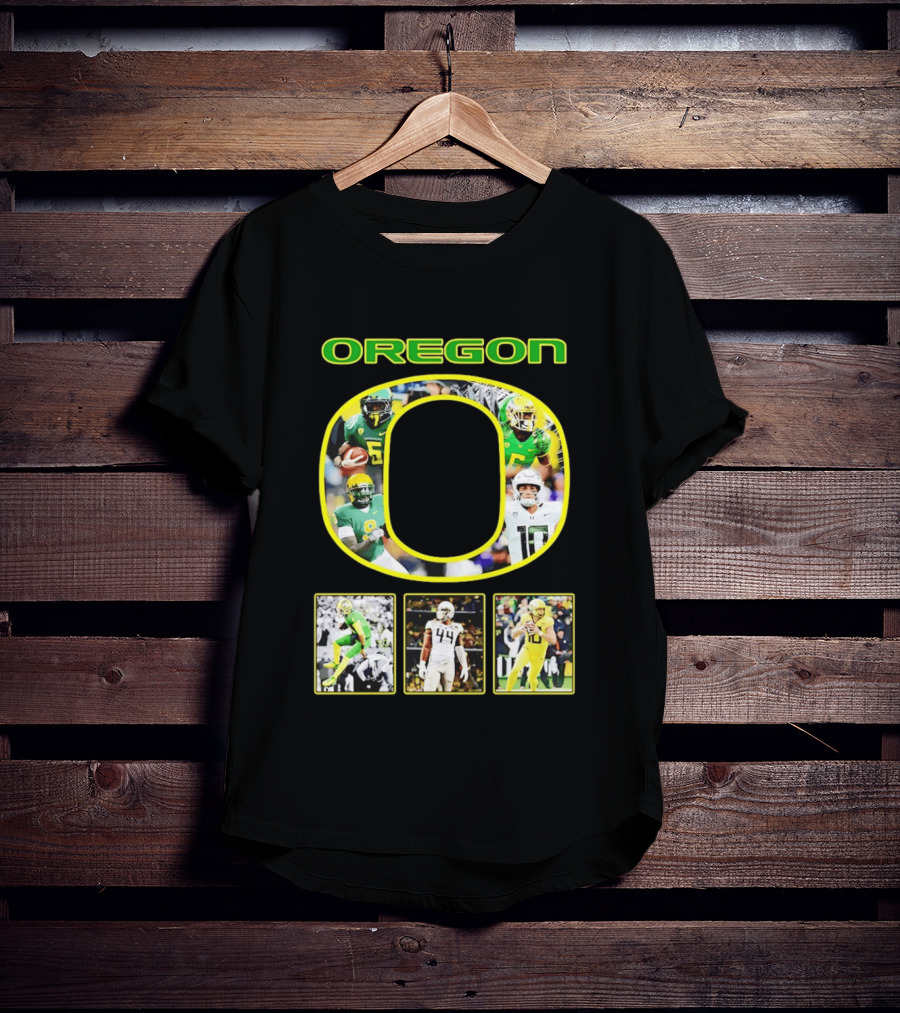 Oregon Ducks Football Players Collage NCAA Team Spirit T-Shirt