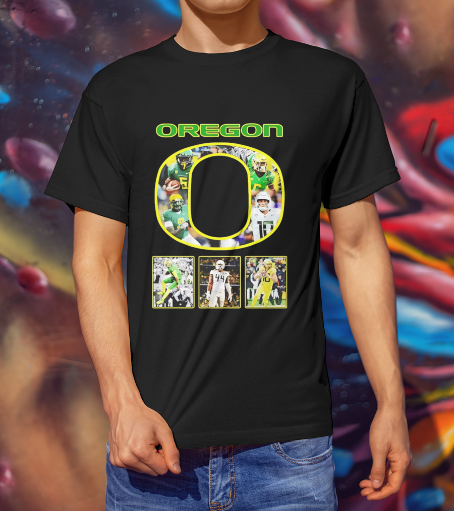 Oregon Ducks Football Players Collage NCAA Team Spirit T-Shirt