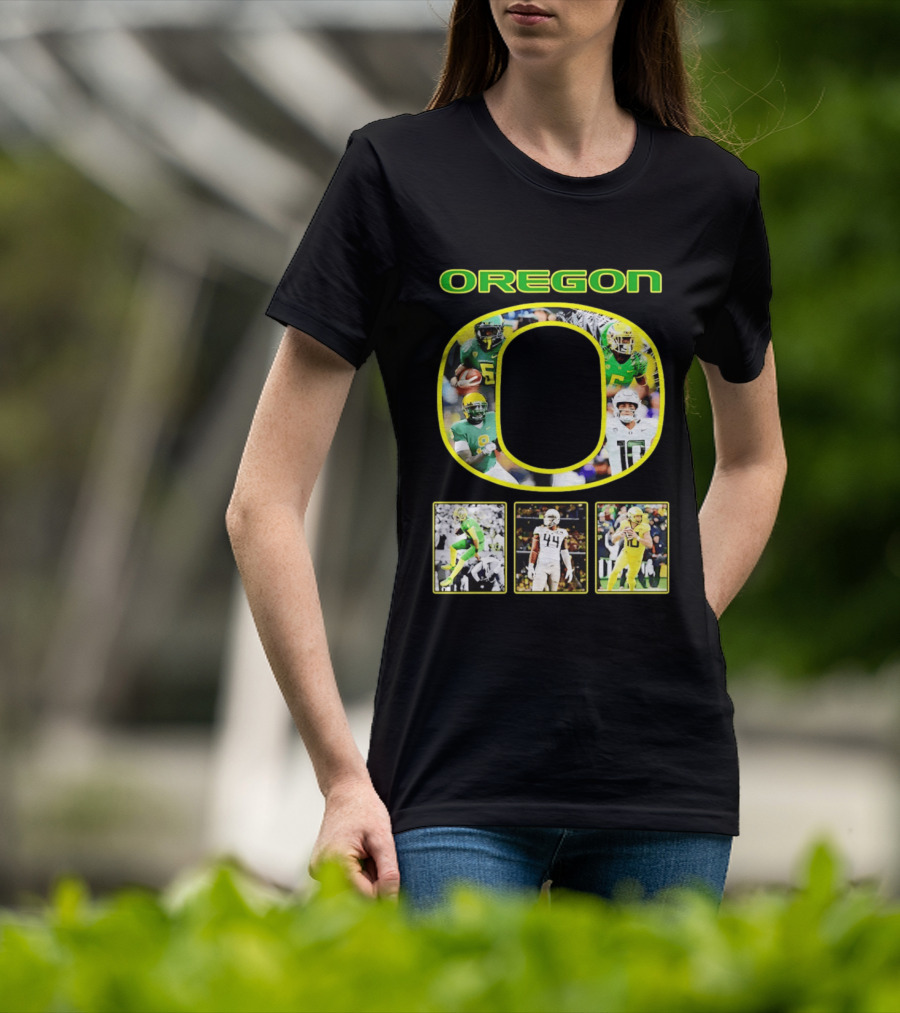 Oregon Ducks Football Players Collage NCAA Team Spirit T-Shirt