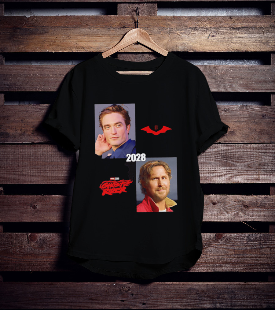 The Batman 2 2028 Marvel Studios Ghost Rider Robert Pattinson Ryan Gosling T-Shirt