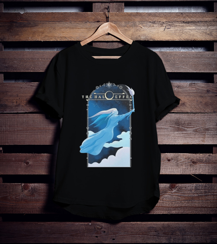 The Halo Effect Blue Lady Ethereal Night Sky Celestial T-Shirt