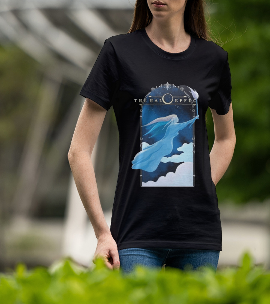 The Halo Effect Blue Lady Ethereal Night Sky Celestial T-Shirt