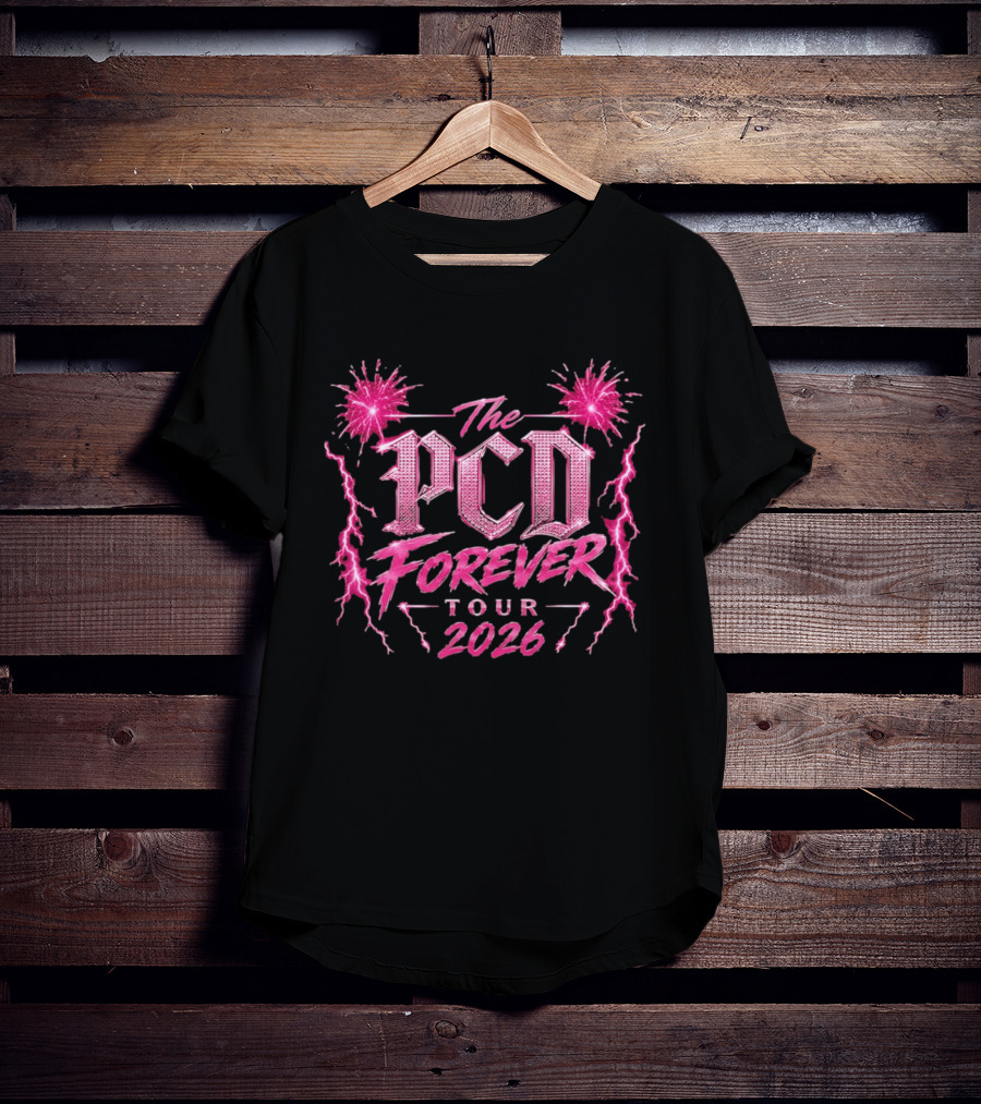 The PCD Forever Tour 2026 Pink Fireworks And Lightning T-Shirt