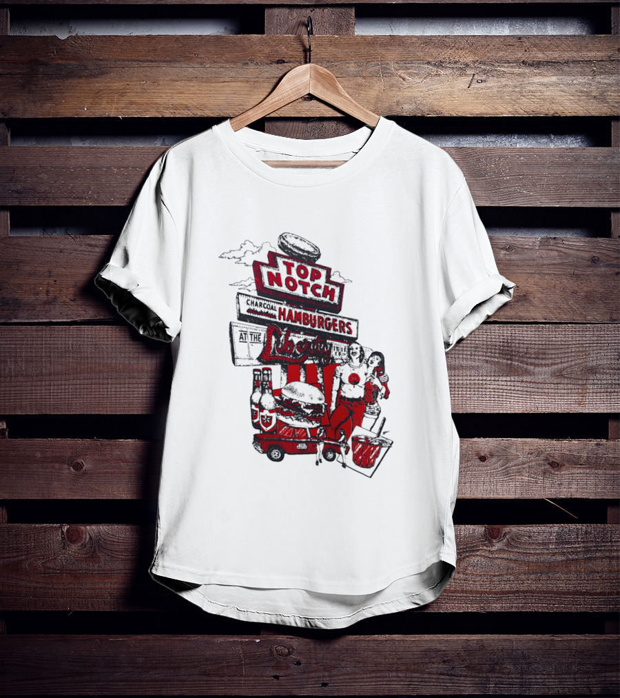 Top Notch Hamburgers Liberty Car Drink Charcoal Vibes T-Shirt