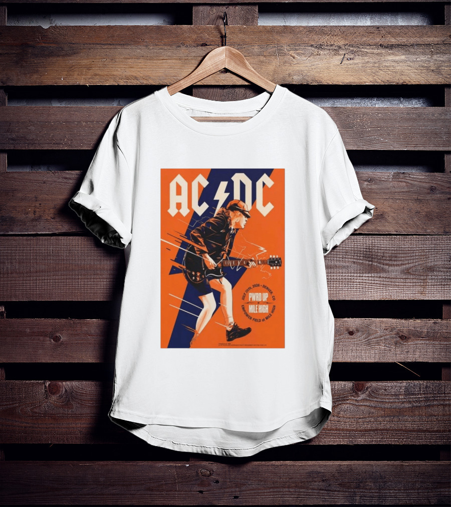 ACDC PWR UP Mile High Denver July 28 2026 Empower Field Event T-Shirt