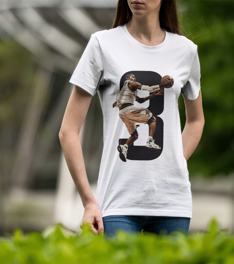 Allen Iverson Number 3 Basketball Legend Iconic Dunk T-Shirt