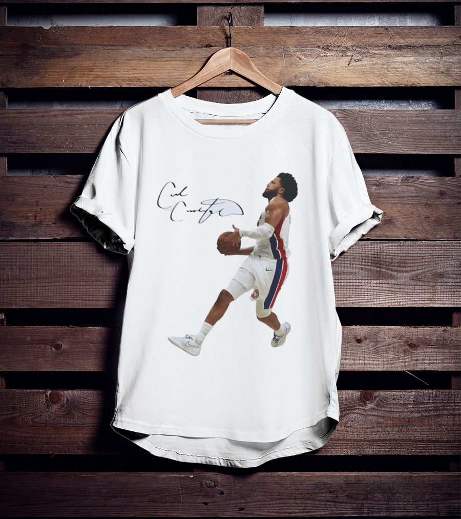 Cade Cunningham Autographed Windmill Dunk Detroit Basketball T-Shirt