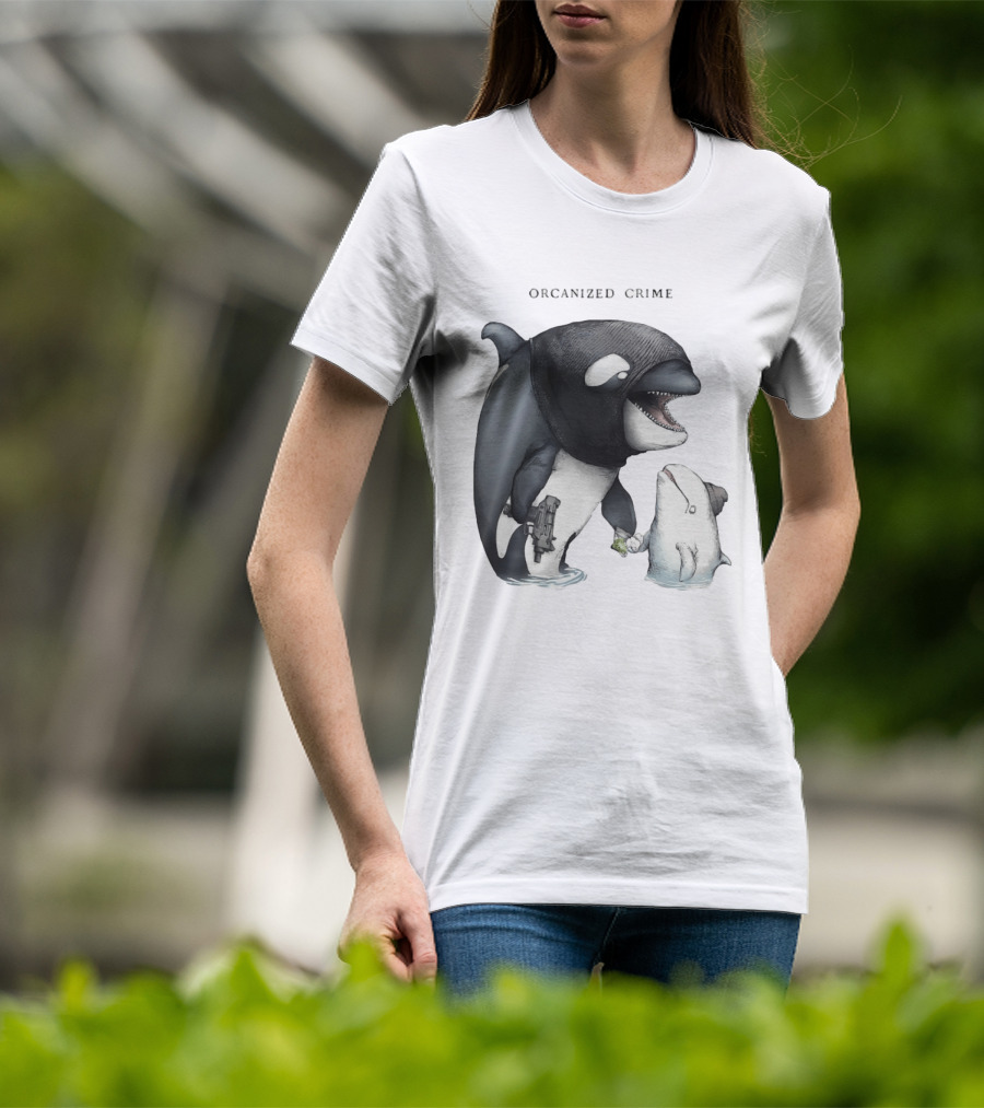 Orcanized Crime Dolphin 2026 Gun And Fish Transaction T-Shirt
