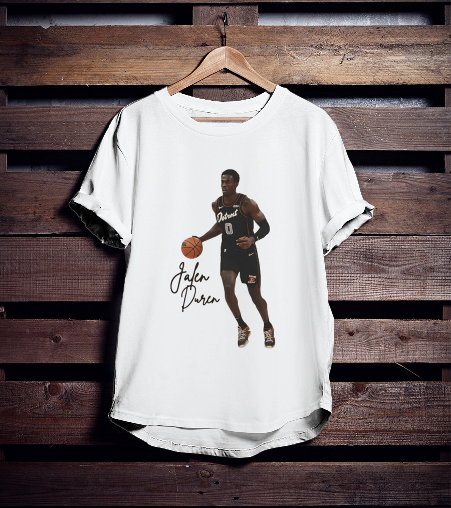 Jalen Duren Detroit Pistons Basketball Player Number 0 T-Shirt