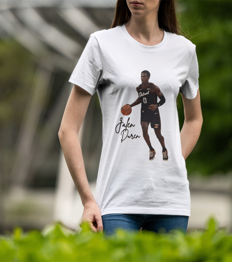 Jalen Duren Detroit Pistons Basketball Player Number 0 T-Shirt