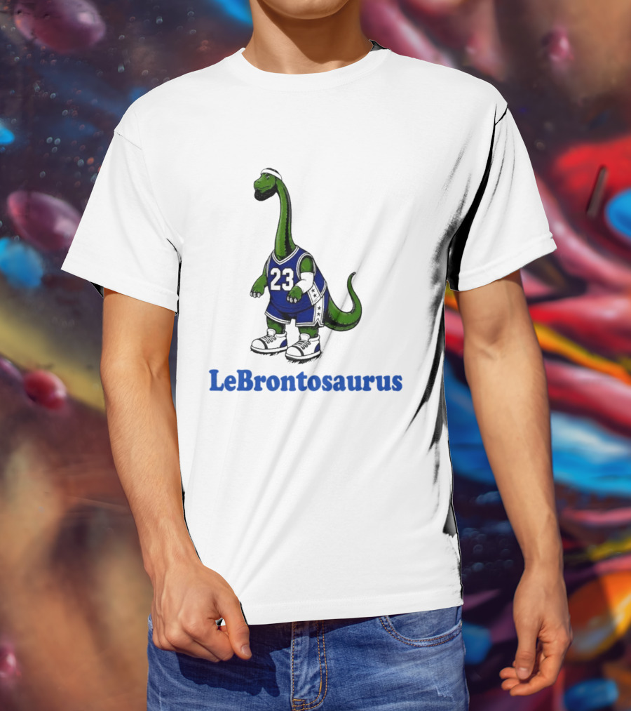LeBrontosaurus 23 Dinosaur Basketball Player T-Shirt