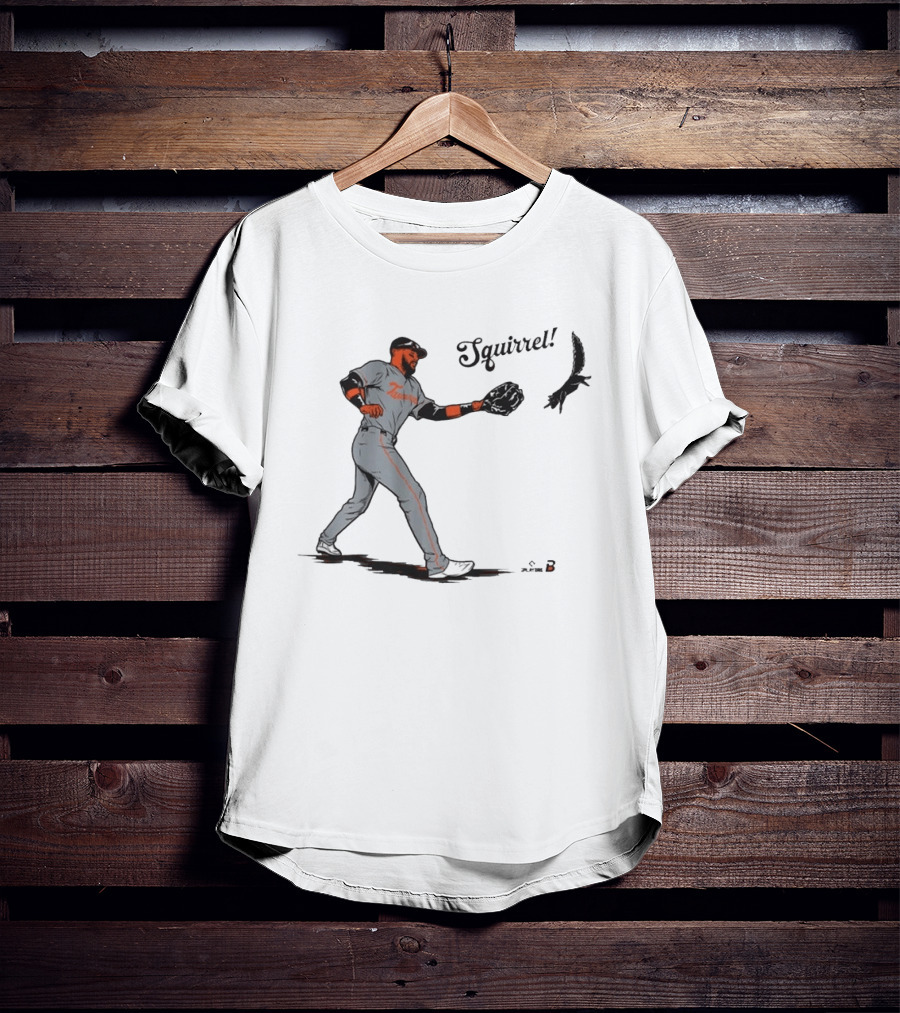 Leody Taveras Squirrel Baseball Playful Catch Moment T-Shirt