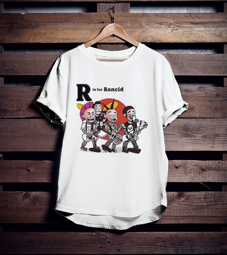 R Is For Rancid Punk Band Cartoon Characters T-Shirt