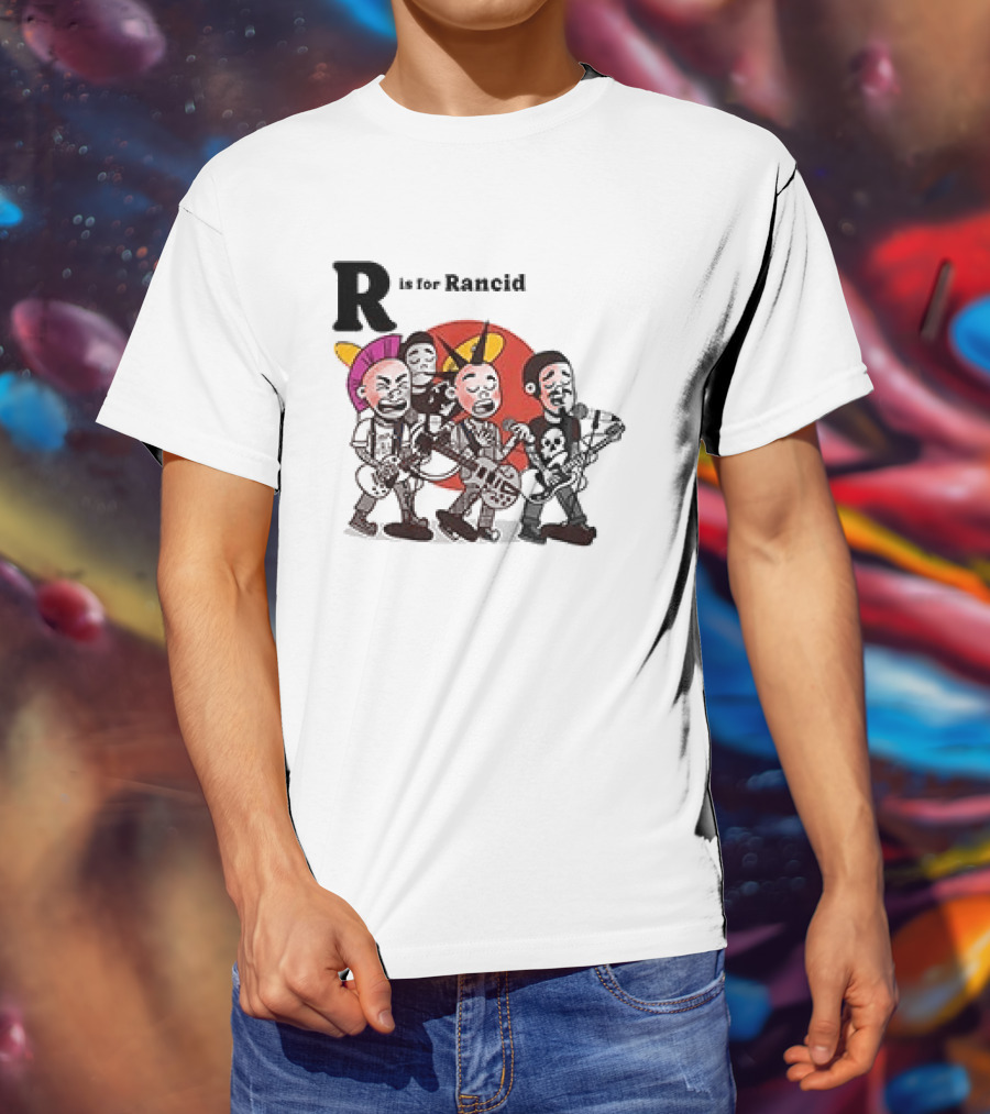 R Is For Rancid Punk Band Cartoon Characters T-Shirt