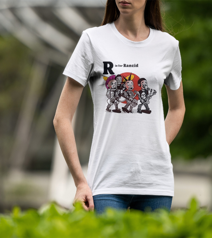 R Is For Rancid Punk Band Cartoon Characters T-Shirt