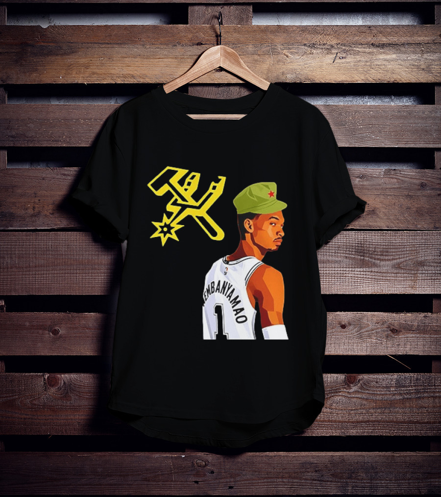 Victor Wembanyama Wemby Mao Communist Red Star Basketball Player Jersey T-Shirt
