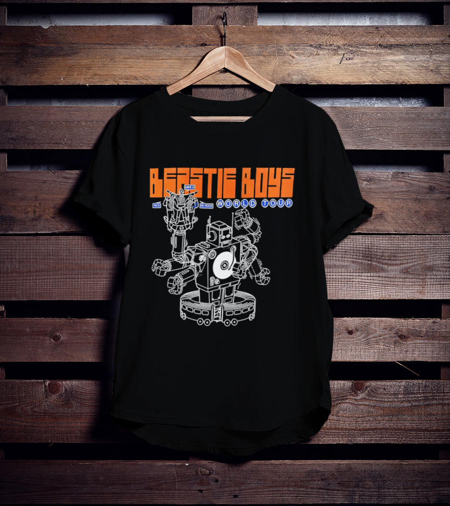Beastie Boys World Tour MCA Adrock Mike D Robot Performing Music T-Shirt