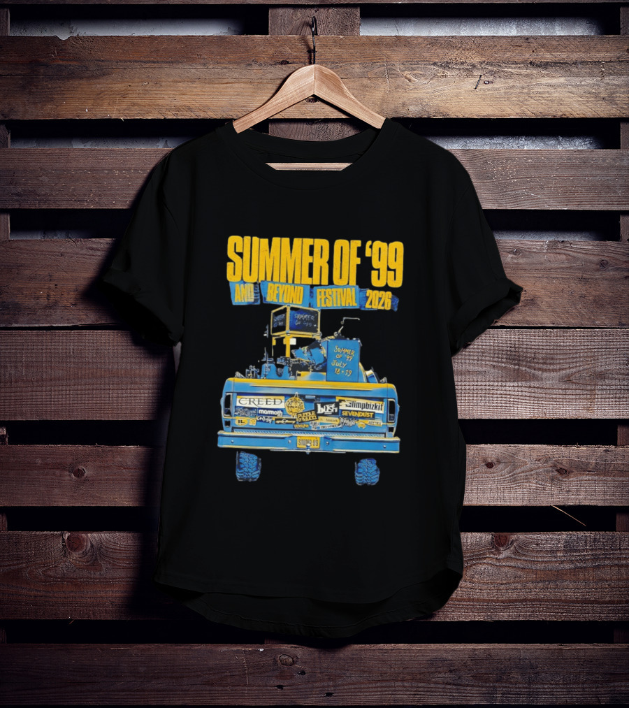 Summer Of '99 And Beyond Festival 2026 Creed Limp Bizkit Sevendust July 18 19 T-Shirt