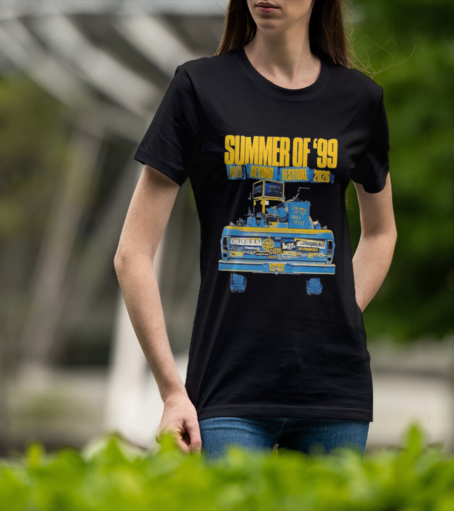 Summer Of '99 And Beyond Festival 2026 Creed Limp Bizkit Sevendust July 18 19 T-Shirt