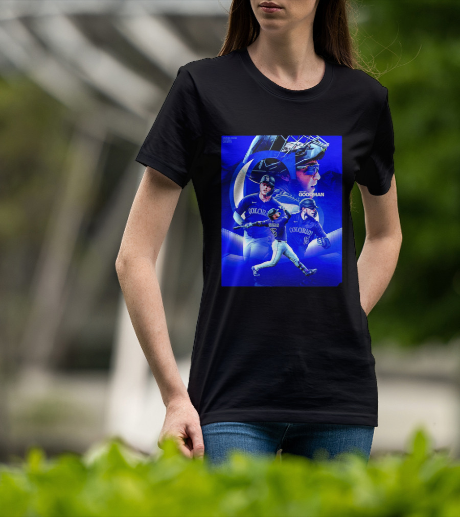 Colorado Rockies Hunter Goodman Catcher Number 15 T-Shirt