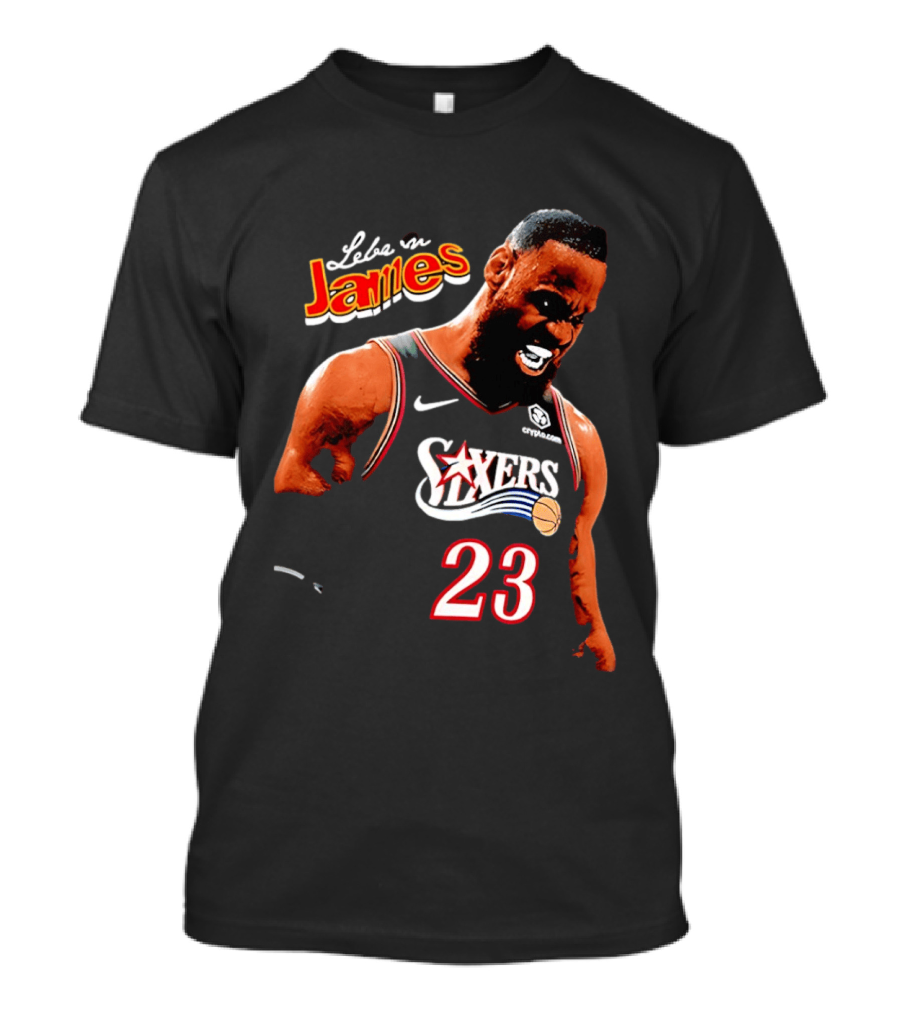 Lebron James Philadelphia 76ers Nike 23 Bootleg Mashup T-Shirt