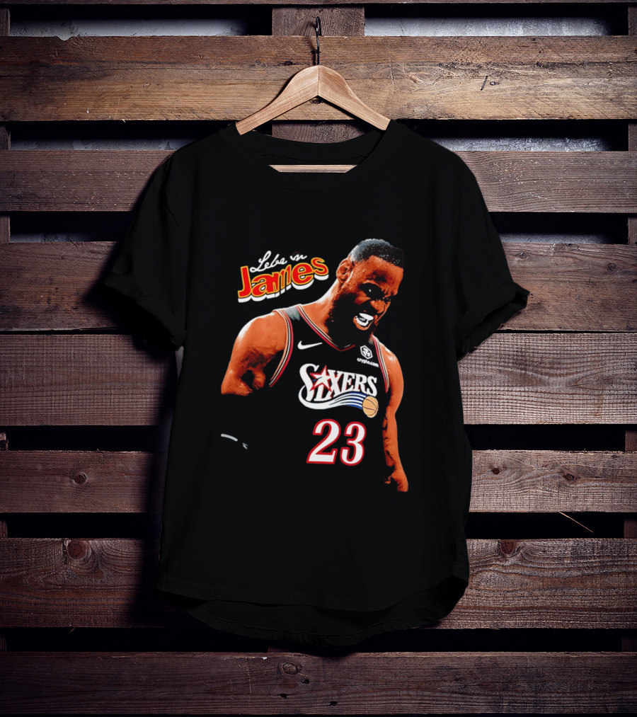 Lebron James Philadelphia 76ers Nike 23 Bootleg Mashup T-Shirt